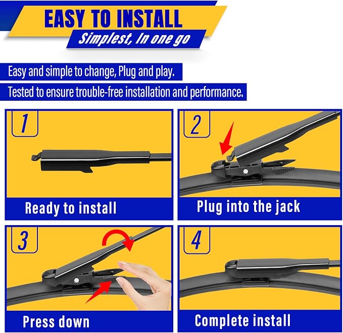2 wipers Replacement for 2005-2012 Toyota Avalon/2013-2017 Ford - Image 8