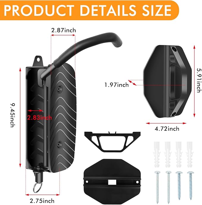MILADO Wall Bike Rack, Swivel Bike Wall Mount - Image 3