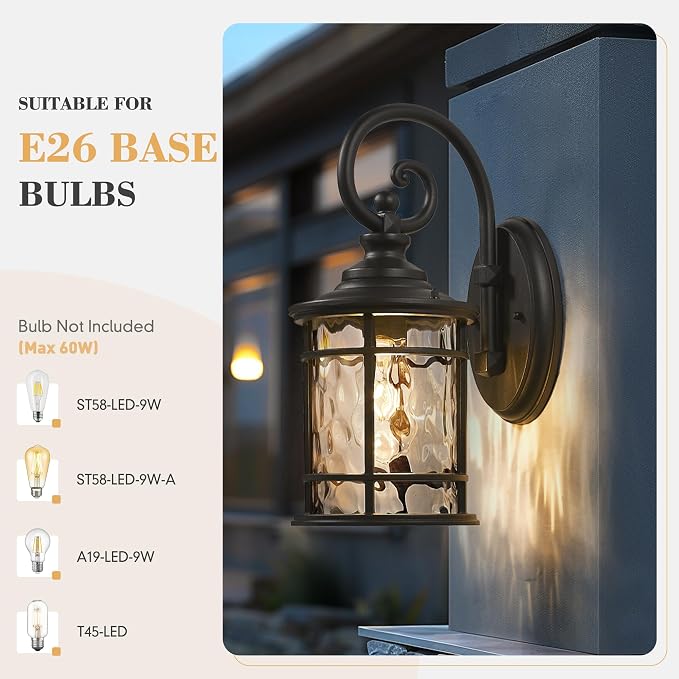 Emliviar Farmhouse Outdoor Light Fixture, 15.5" Exterior Lighting Fixtures - Image 5