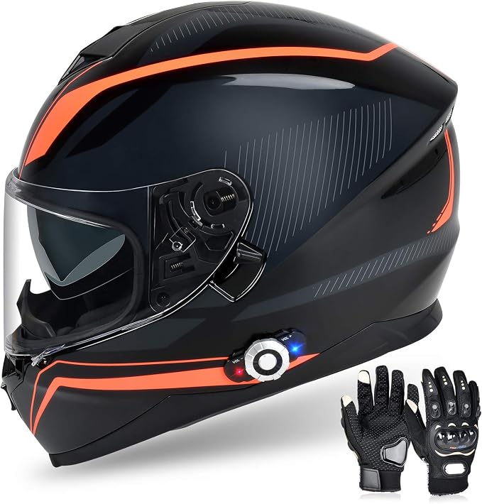 Bluetooth Motorcycle Helmet FreedConn BM12 DOT Full Face Bluetooth Helmets by FreedConn