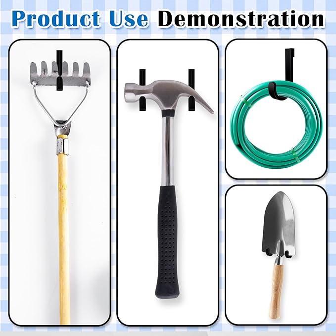 4 Pack Black J Shed Storage Hooks Storage Hooks Compatible - Image 3