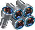 USB C Car Charger 5 Pack, 65W Dual 12V USB C & USB A Car Charger by Costyle