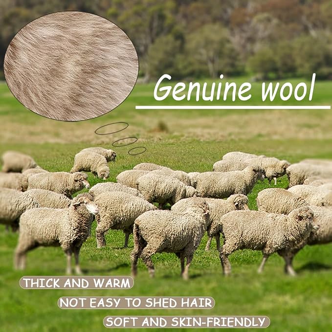 Genuine Wool Car Seat Cushion Comfort Style，Adorable Sheep Shaped Cushion - Image 7