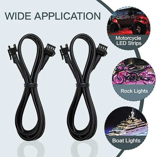 8 Pcs 4 Pin RGB Extension Cable RGB Wire - Image 3