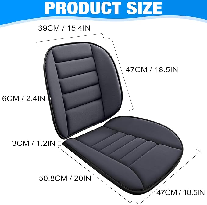 MYFAMIREA Car Seat Cushion and Lumbar Support Pillow 1.2'' Thick Memory Foam - Image 7