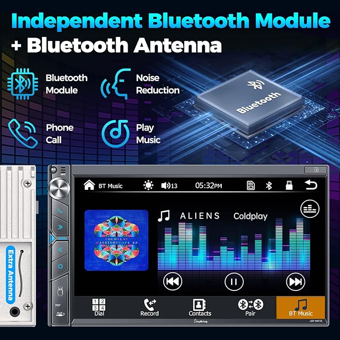 SJoyBring Upgrade Wireless Double Din Car Stereo - Image 5