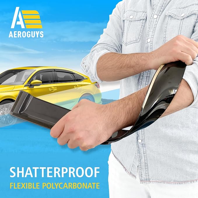 Extra Durable Window Deflectors Tape-On Window Visors Rain Guards Fit - Image 4