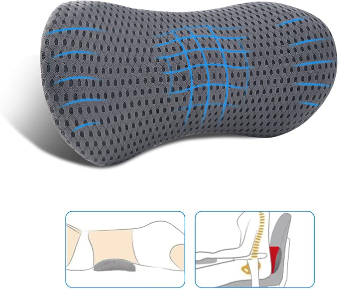 Lumbar Pillow, Memory Foam Lumbar Support Pillow by FOUSUPDT