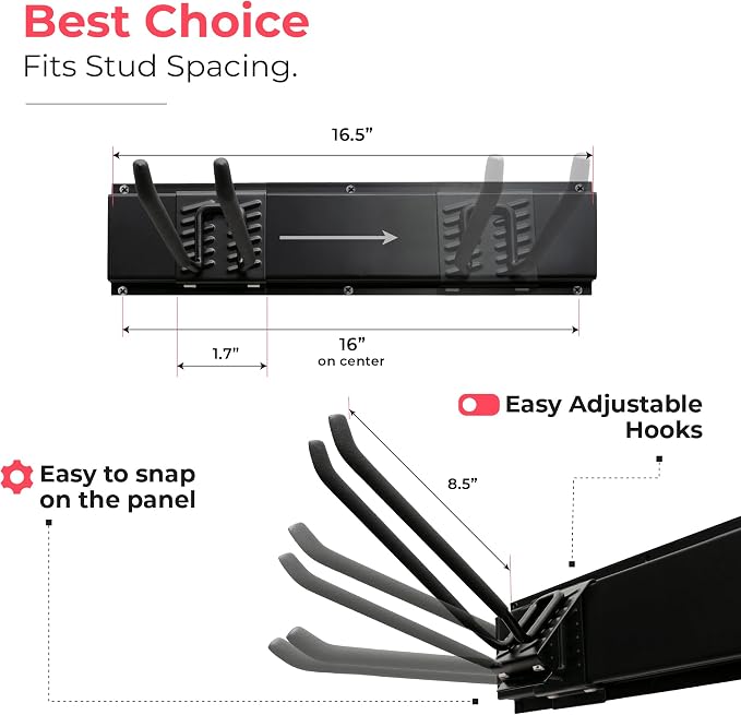 Garage Tool Organizer Wall Mount | 48-Inch Garage Wall Organizer & Folding - Image 3