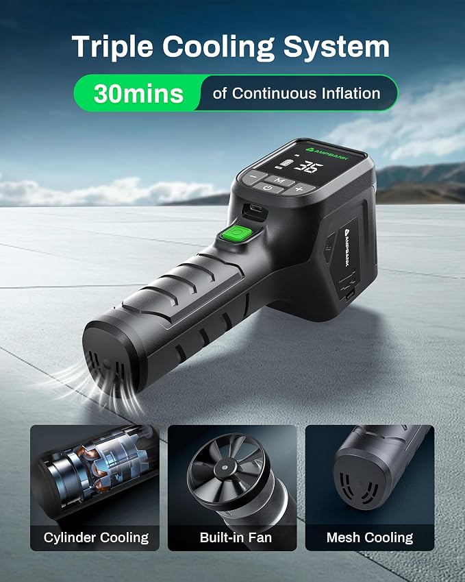 Tire Inflator Portable AMPBANK AT001, Portable Tire Inflator - Image 5