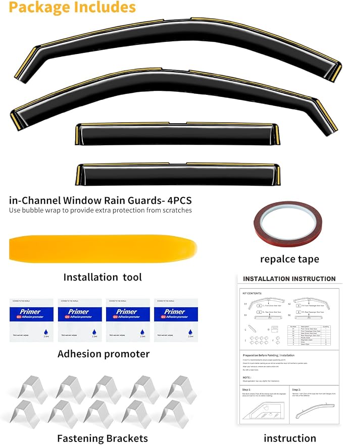 in-Channel Window Rain Guards Fit - Image 9