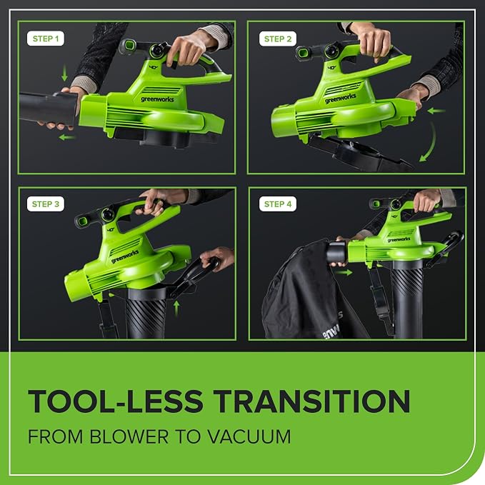 Greenworks 40V Cordless Brushless Leaf Blower/Vacuum - Image 8