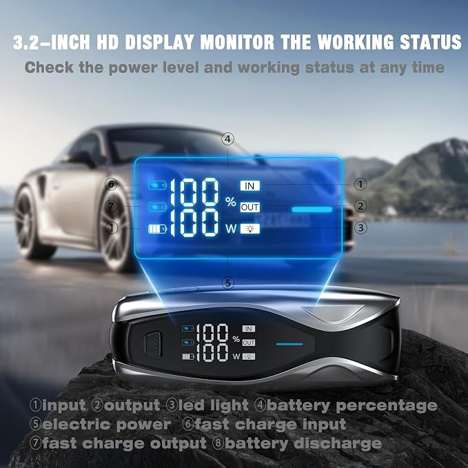 NEXPOW X7 3000A Jump Starter, Car Battery Jump Starter - Image 6