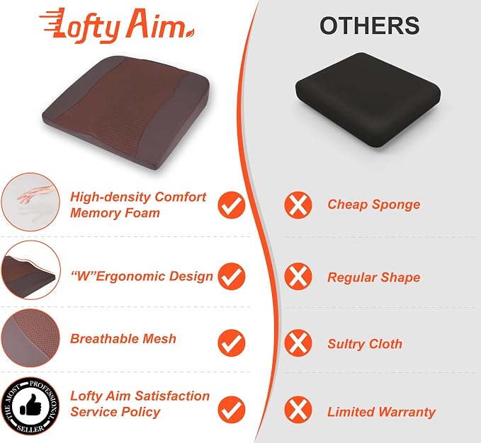 Car Seat Cushion, Comfort Memory Foam Car Cushions - Image 8