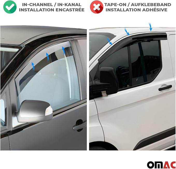 OMAC Front Bug Shield Hood Deflector & Window Visor - Image 4