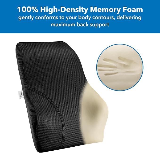 Mount-It! Office Chair Cushion, Lumbar Support Pillow - Image 4