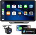 for Apple Carplay Wireless Portable 7" Touchscreen Car Stereo Voice Control by APOKAMORI