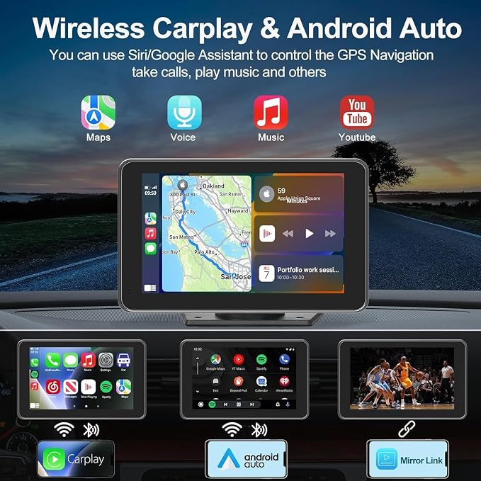 Portable Apple Carplay/Android Auto Screen - Image 2