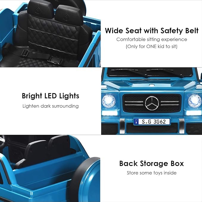 HONEY JOY Ride On Truck, Licensed Mercedes-Benz Maybach G650 Battery Powered - Image 6
