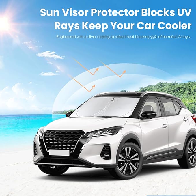 Custom Fit Nissan Kicks Windshield Sunshade 2018 2019 2020 2021 2022 2023 2024 - Image 5