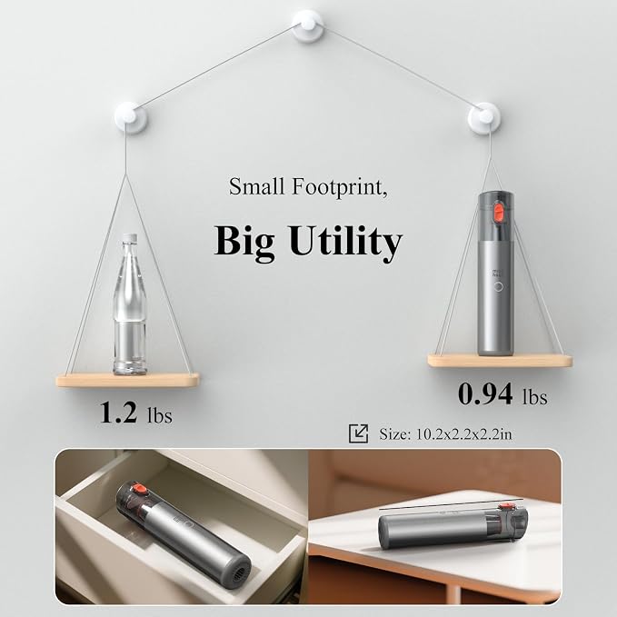 Minthouz Car Vacuum Portable Cordless, 3-in-1 Mini Handheld Vacuum, Strong - Image 6