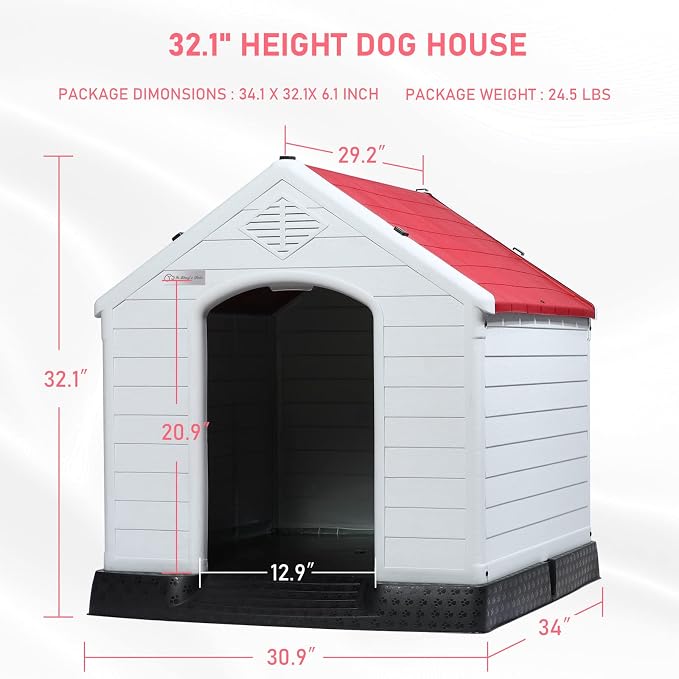 LEMBERI Durable Waterproof Plastic Dog House - Image 7