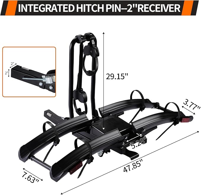 Foldable Electric Bike Rack Hitch Mount - Image 7