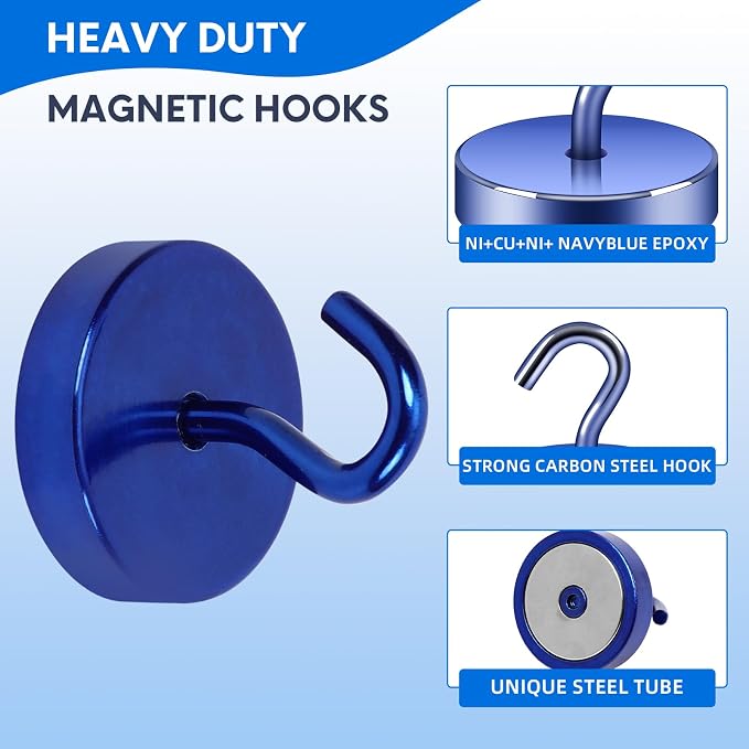 Neosmuk Magnetic Hooks, Cruise Ship Essentials, 100lb+ Heavy Duty Magnetic Hooks - Image 4