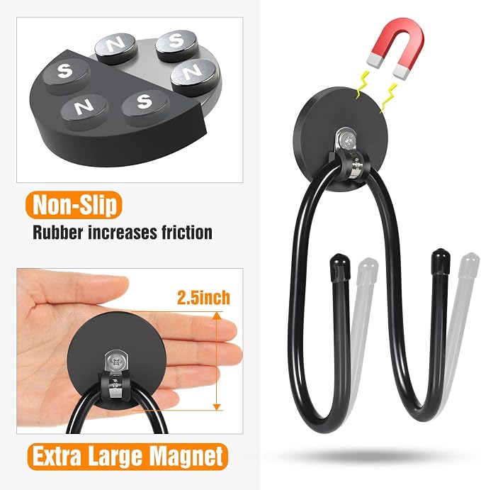 Strong Magnetic Hooks, Heavy Duty Storage Straps Tool Organizer - Image 3