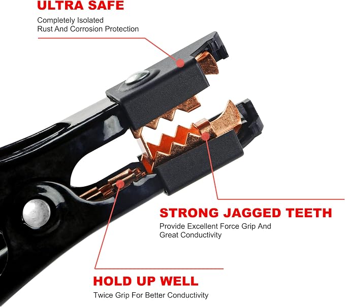 Jumper Cables 4 Gauge 25 Feet Battery Jumper Cables - Image 3
