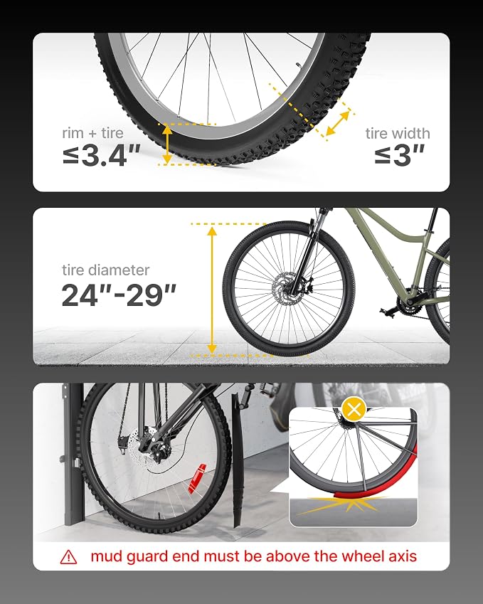 monTEK Automatic Lift EBike Rack – Fits 24-29" Tires, Heavy-Duty Vertical Wall - Image 3