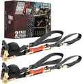 Ratchet Strap, 7’ x 1.5" Shock Absorbing Heavy Duty Tie Downs by SHOCKSTRAP