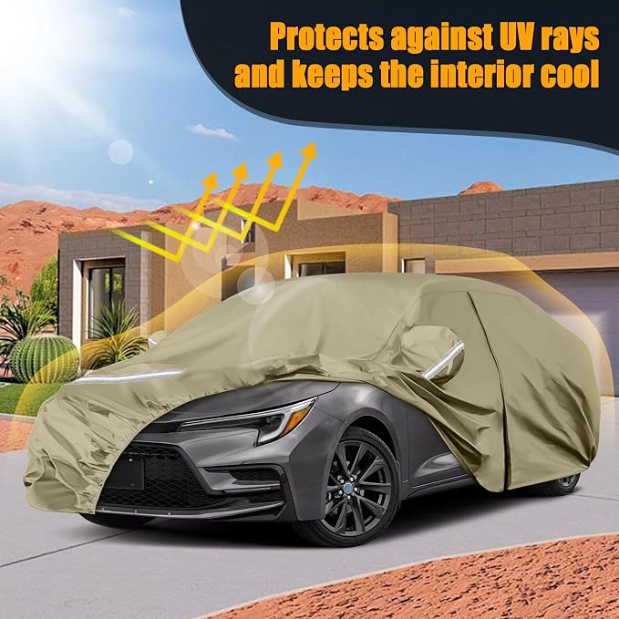 Waterproof Car Covers Replace for 2004-2025 Toyota Corolla Sedan, Windproof - Image 7