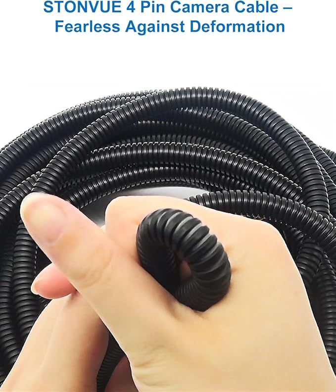 4 Pin Backup Camera Cable with Corrugated Tube Cover, 4 Pin Aviation Extension - Image 7