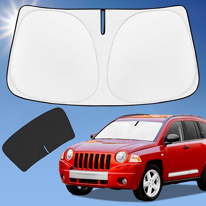 Sun Shade Sunshade for Jeep Compass Windshield Cover, 4-Layer Front Window by ZOIBVCARSUNSHADE