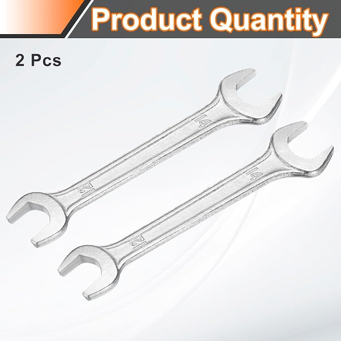 HARFINGTON 2pcs Double Open End Wrench 12mm x 14mm Metric 15 Degree Offset - Image 3