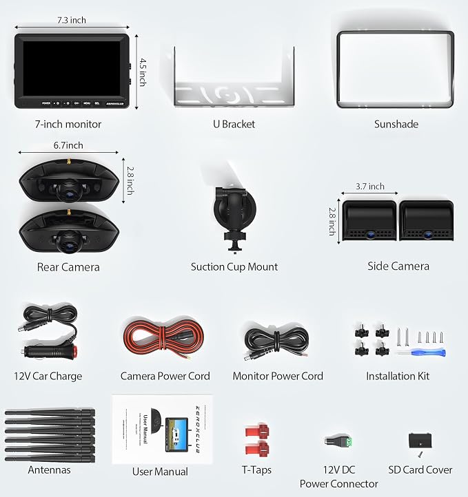 4 Cameras Wireless RV Backup System - Image 8
