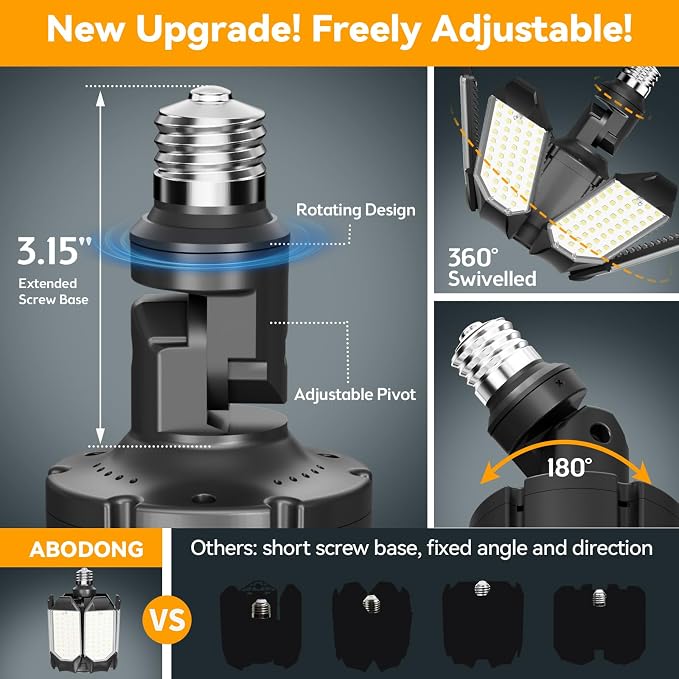 LED Garage Light Super Bright 15000LM LED Shop Ceiling Lights 6500K Garage - Image 2