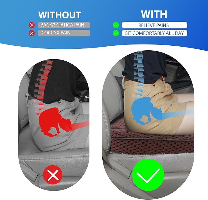 Car Seat Cushion, Comfortable Memory Foam Seat Pillow - Image 3