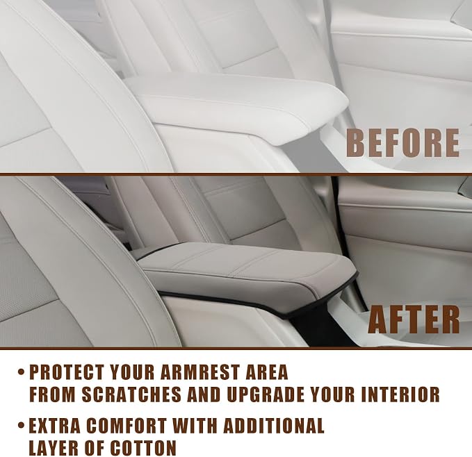 Muslogy for Acadia 2017-2023 Center Console Pad Armrest Seat Box Cover Vegan - Image 6