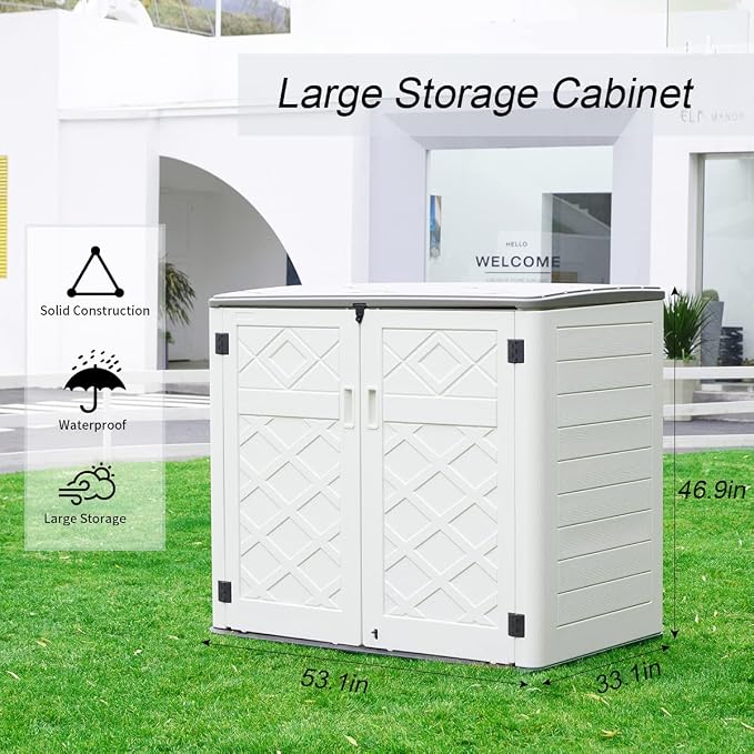 Large Horizontal Storage Sheds, 38 cu.ft. Outdoor Storage Box - Image 3