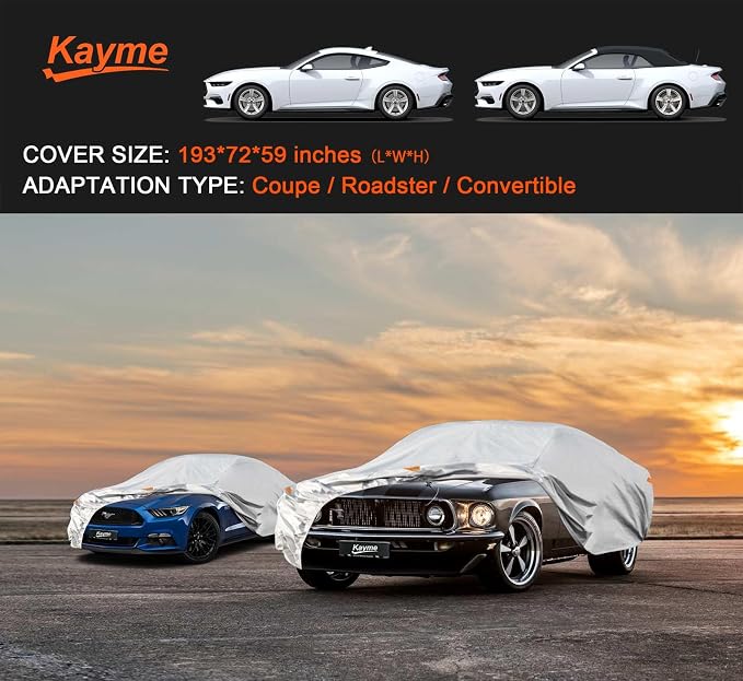 Kayme 6 Layers Car Cover Waterproof All Weather - Image 7