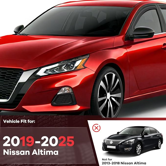 in-Channel Rain Guards Fit for Nissan Altima 2019 2020 2021 2022 2023 2024 2025 - Image 2