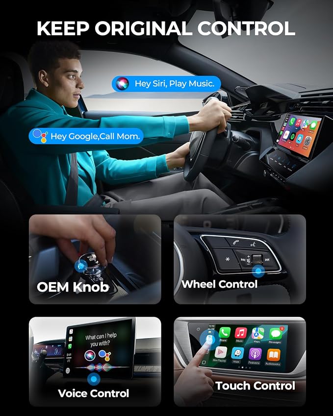 AuroraLink Wireless Carplay & Android Auto Adapter 2-in-1 Fast & Stable Carplay - Image 5