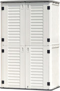 KINYING Outdoor Storage Shed Waterproof, Resin Vertical Storage Cabinet by KINYING