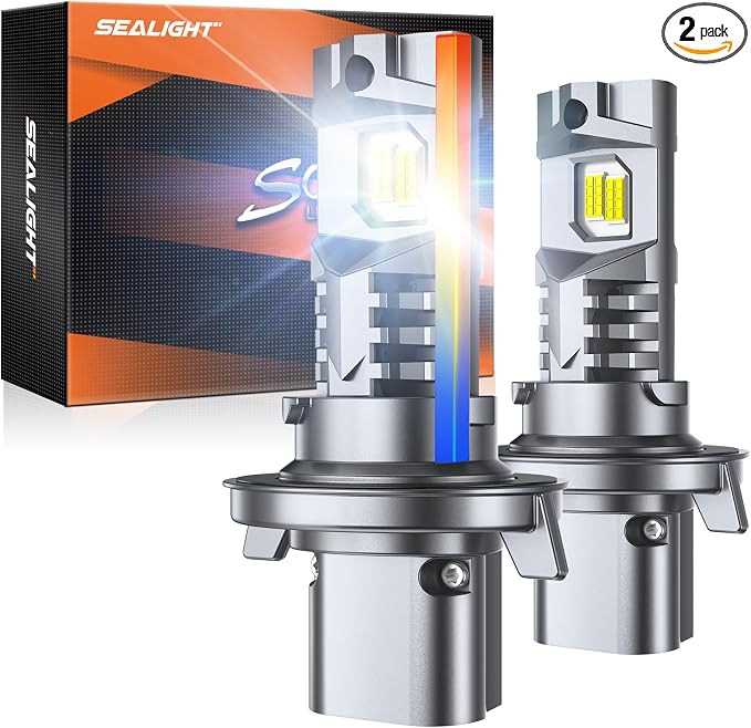 SEALIGHT H13 Fog Bulbs 1:1 Design, 000LM 800% Ultra-Bright 6500K Cool White by SEALIGHT