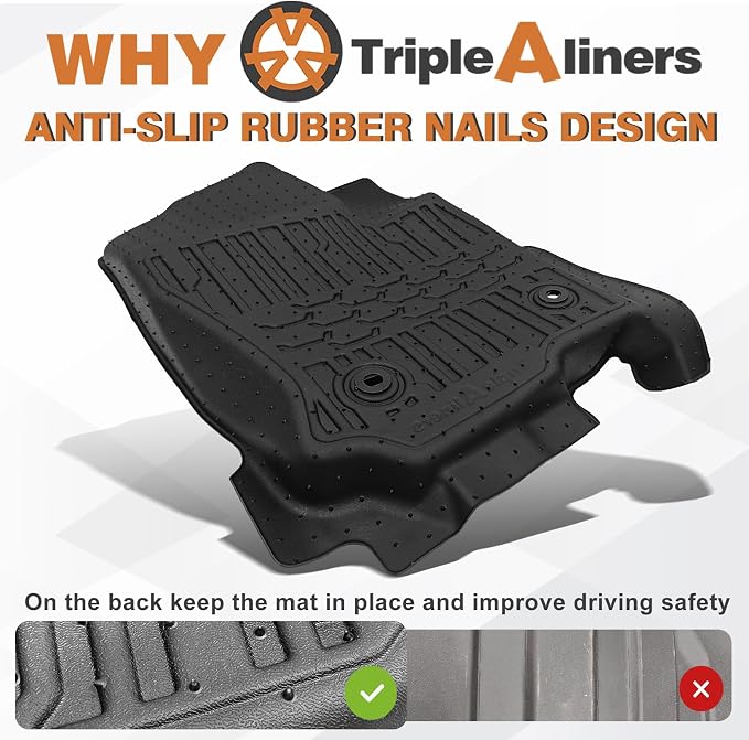 TripleAliners Floor Mats All Weather Liners Compatible - Image 4