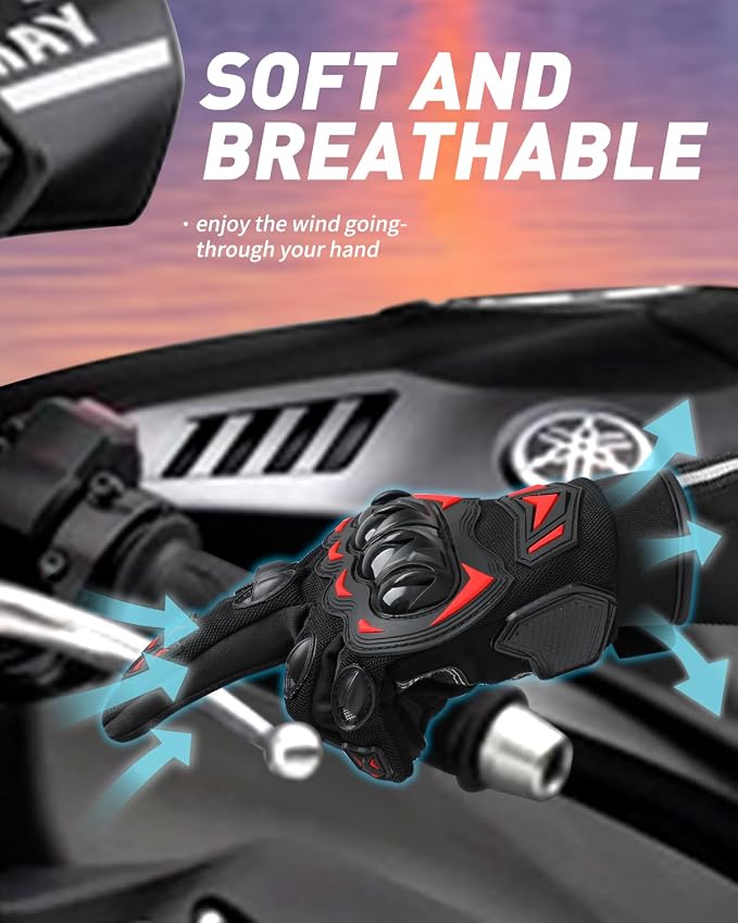 Motorcycle Gloves, Touchscreen Motorbike Gloves - Image 2