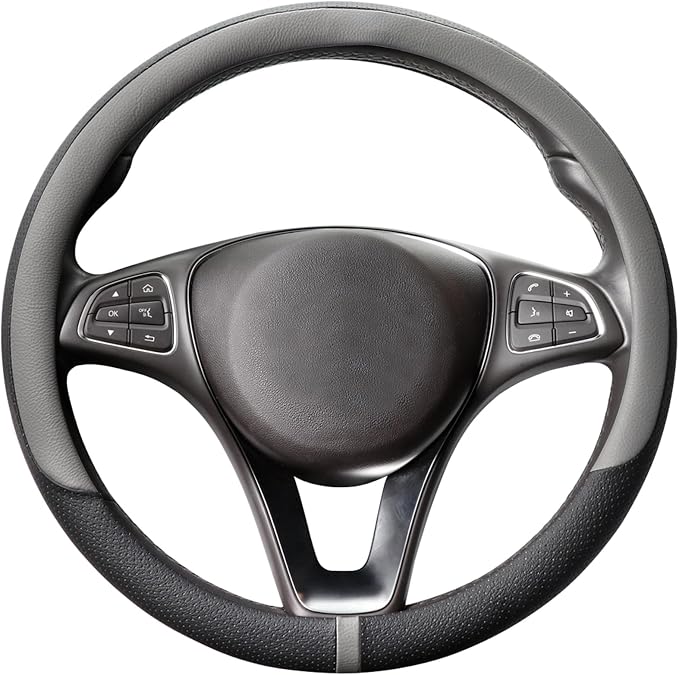 COFIT Breathable Car Steering Wheel Cover 15 inch Auto Universal Leather Wrap by COFIT
