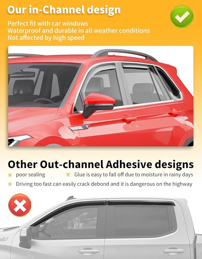 in-Channel Window Rain Guards Fit - Image 7